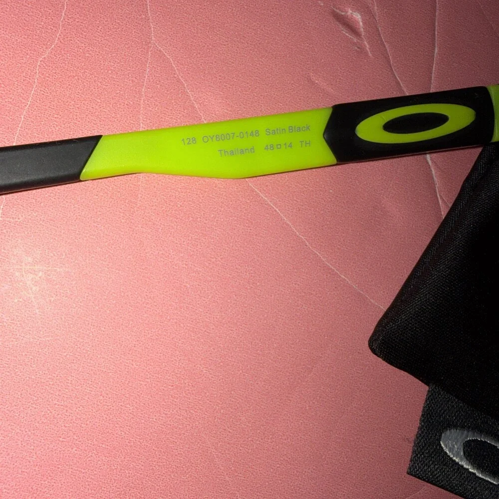 Oakley Field Day OY8007-0148 Satin Black GREEN Eyeglasses Frame+CASE 48-14-128